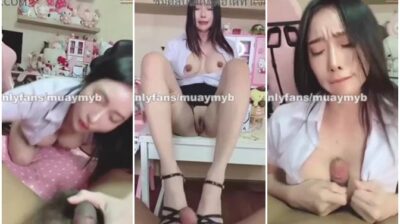 คลิปหลุด Onlyfans MUAYMYB น้องหมวยสาวอวบโดนผัวจัดหนักจับเย็ดคาชุดนักศึกษา