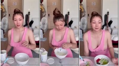คลิปหลุดทวิต BEWTIFULL น้องบิวตี้ สาวขาวนมโต ชวนกินสลัดแบบรักสุขภาพ