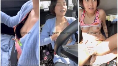 หลุดน้องบุ้ง สาวตัวเล็กหอยน้อย ขับรถมือเดียวแล้วชักว่าวให้แฟน แล้วต่อมาก็เย็ดตามปกติ