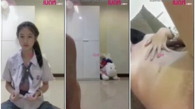 หลุดน้องพลอย Ployvip ตั้งกล้องหัดเกี่ยวเบ็ดหี ค่อย ๆ ถอดชุดนักเรียน เขี่ยเม็ดแตดเบา ๆ ไม่นานก็น้ำหีไหล