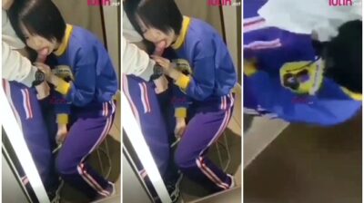 โม๊คควยในห้องน้ำ ให้แฟนถ่ายไว้ เจอควยใหญ่อมโคตรมันส์นมขาว ๆ บีบเล่นยั่วอารมณ์ จนน้ำแตกคาปากแล้วแยกย้าย