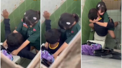 แอบถ่ายเนตรนารี นัดแฟนทรงช่างมาขย่มควยในห้องน้ำ