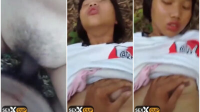 เย็ดสาวผมสั้น เด็กมอปลายหีอูมใหญ่ หนีเรียนมาเย็ดกับแฟนในป่า