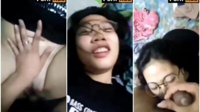 หลุดสาวแว่น เย็ดกันห้ามส่งเสียงดัง เดี๋ยวคนในบ้านรู้ว่าแอบเย็ดกัน