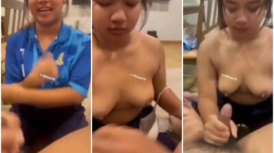 หลุดน้องมัดหมี่ นักเรียนสาววัยรุ่นเลิกเรียนมานัดเย็ดกับแฟน จับแฟนดูดควยอย่างเสียว