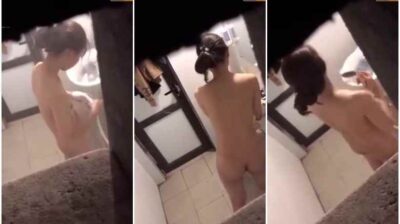 แอบถ่ายนักเรียนอาบน้ำ หนุ่มหื่นแอบย่องปีนกำแพงดูหีนักเรียน ยืนแก้ผ้าอาบน้ำถูหี